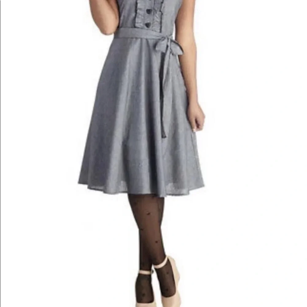 New Yellow Star by ModCloth retro grey dress! - Picture 2 of 9